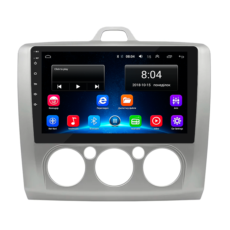 Штатная магнитола Lesko для Ford Focus II (North America) 2007-2010 экран 9" 2/32Gb Wi-Fi GPS Base