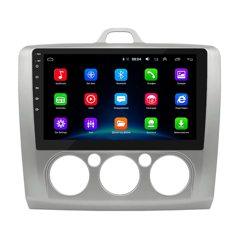 Штатная магнитола Lesko для Ford Focus II (North America) 2007-2010 экран 9" 2/32Gb Wi-Fi GPS Base