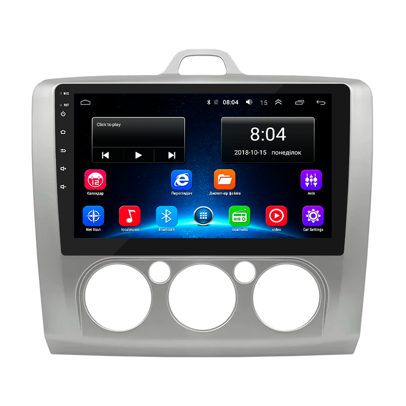 Штатная магнитола Lesko для Ford Focus II Рестайлинг 2007-2011 экран 9" 2/32Gb Wi-Fi GPS Base