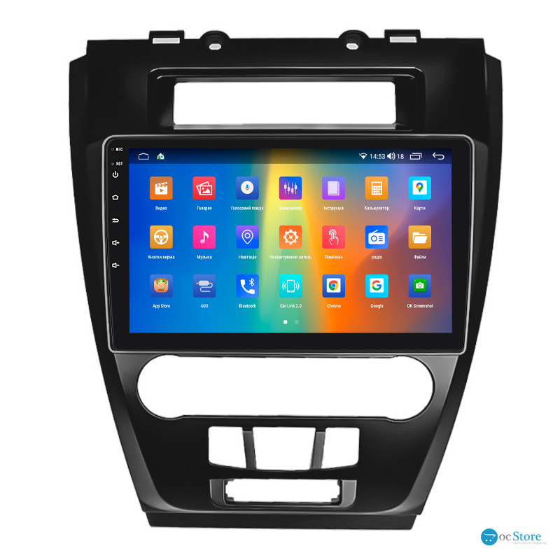 Штатная магнитола Lesko для Ford Fusion (North America) I 2005-2012 экран 10" 2/32Gb CarPlay 4G Wi-Fi GPS Prime