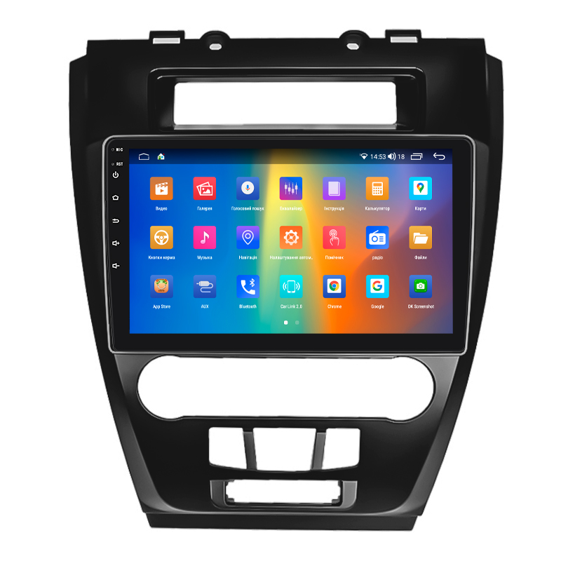 Штатная магнитола Lesko для Ford Fusion (North America) I 2005-2012 экран 10" 2/32Gb CarPlay 4G Wi-Fi GPS Prime