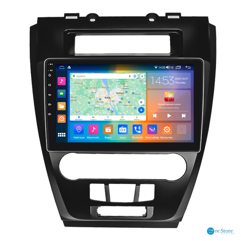 Штатная магнитола Lesko для Ford Fusion (North America) I 2005-2012 экран 10" 4/64Gb CarPlay 4G Wi-Fi GPS Prime