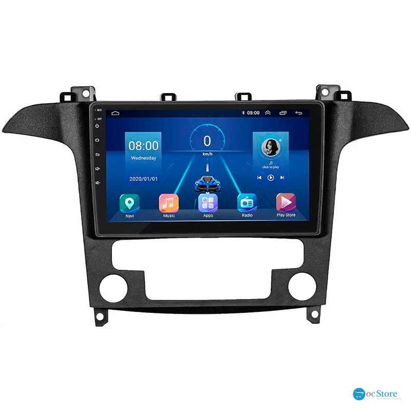 Штатная магнитола Lesko для Ford Galaxy II Рестайлинг 2010-2015 экран 9" 6/128Gb 4G Wi-Fi GPS Top