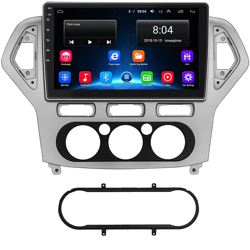 Штатная магнитола Lesko для Ford Mondeo IV 2006-2010 экран 10" 2/32Gb Wi-Fi GPS Base