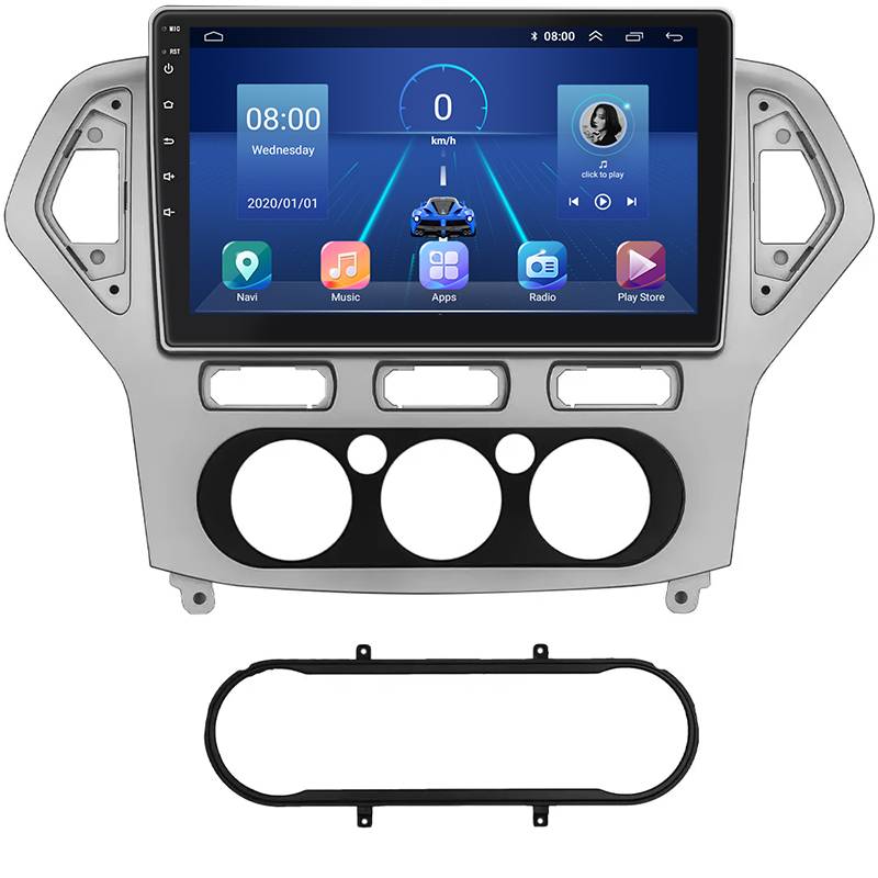 Штатная магнитола Lesko для Ford Mondeo IV 2006-2010 экран 10" 6/128Gb 4G Wi-Fi GPS Top