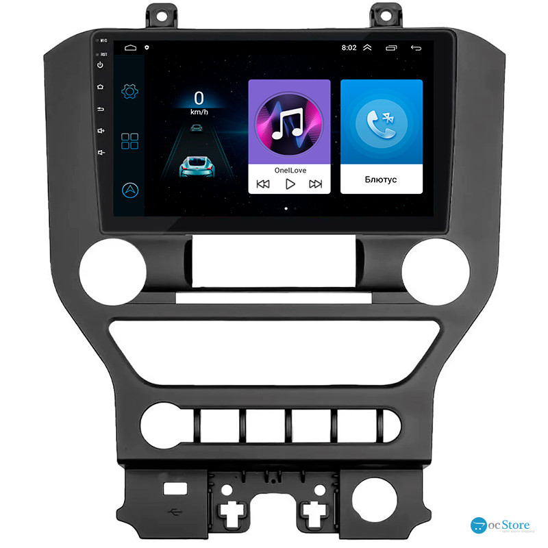Штатная магнитола Lesko для Ford Mustang VI 2014-2017 экран 9" 1/16Gb Wi-Fi GPS Base