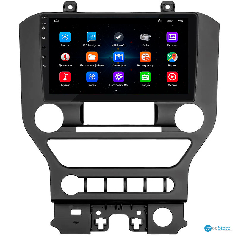 Штатная магнитола Lesko для Ford Mustang VI 2014-2017 экран 9" 1/16Gb Wi-Fi GPS Base