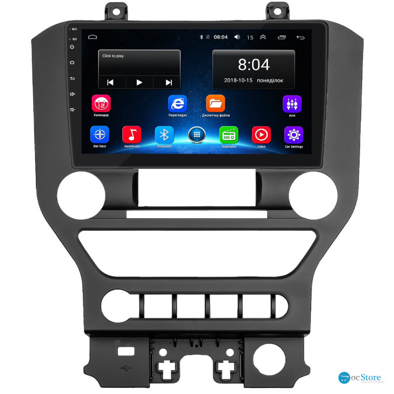 Штатная магнитола Lesko для Ford Mustang VI 2014-2017 экран 9" 2/32Gb Wi-Fi GPS Base