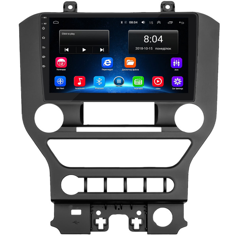 Штатная магнитола Lesko для Ford Mustang VI 2014-2017 экран 9" 2/32Gb Wi-Fi GPS Base