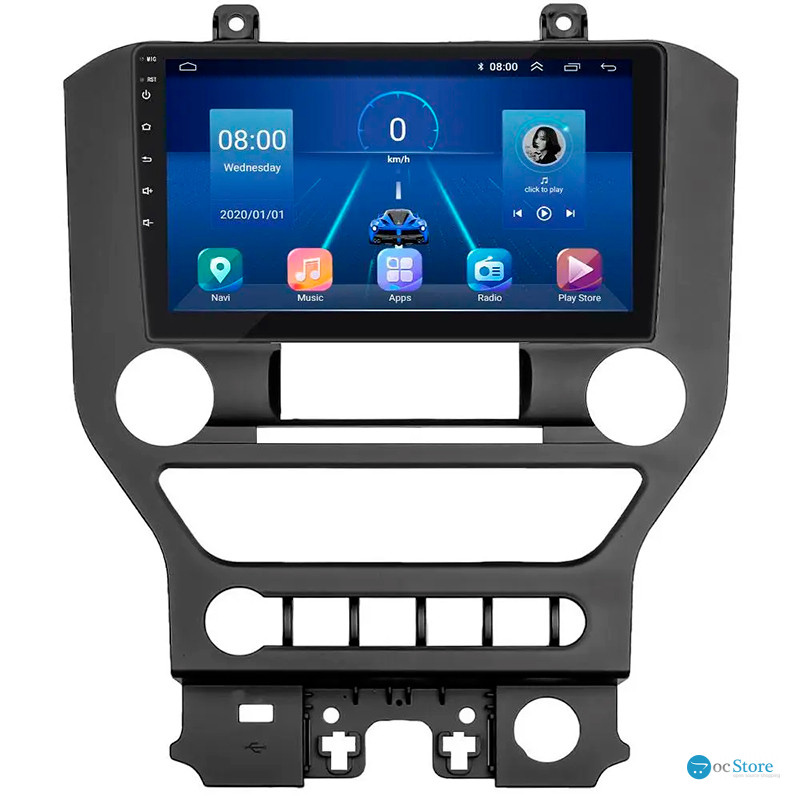 Штатная магнитола Lesko для Ford Mustang VI 2014-2017 экран 9" 6/128Gb 4G Wi-Fi GPS Top
