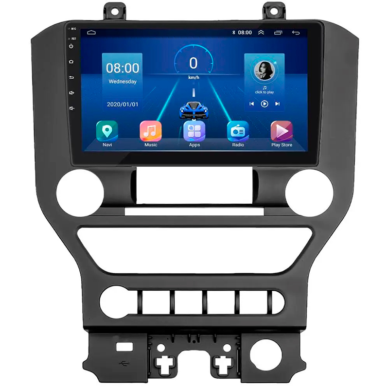 Штатная магнитола Lesko для Ford Mustang VI 2014-2017 экран 9" 6/128Gb 4G Wi-Fi GPS Top