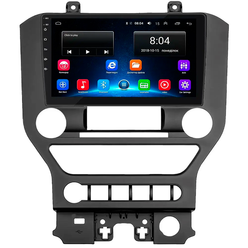 Штатная магнитола Lesko для Ford Mustang VI Рестайлинг 2017-н.в. экран 9" 2/32Gb Wi-Fi GPS Base