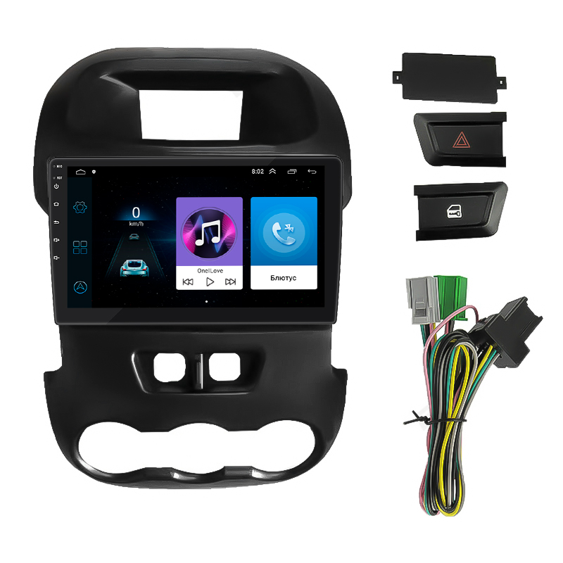 Штатная магнитола Lesko для Ford Ranger III 2011-2015 экран 9" 2/32Gb Wi-Fi GPS Base