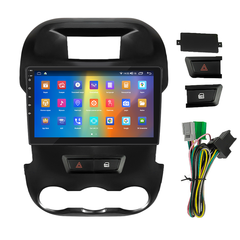 Штатная магнитола Lesko для Ford Ranger III 2011-2015 экран 9" 2/32Gb CarPlay 4G Wi-Fi GPS Prime