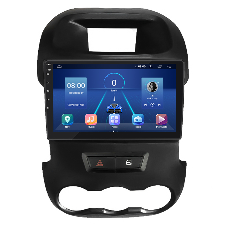 Штатная магнитола Lesko для Ford Ranger III 2011-2015 экран 9" 6/128Gb 4G Wi-Fi GPS Top