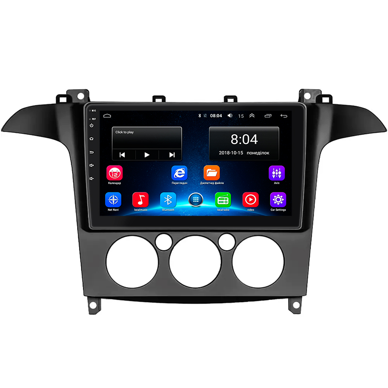 Штатная магнитола Lesko для Ford S-MAX I 2006-2010 экран 9" 2/32Gb Wi-Fi GPS Base