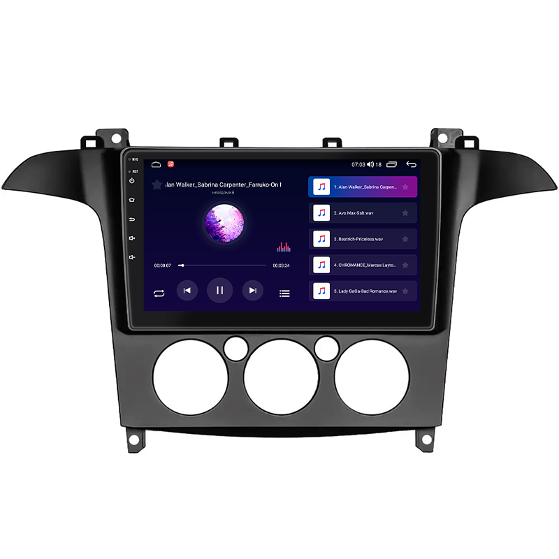 Штатная магнитола Lesko для Ford S-MAX I 2006-2010 экран 9" 2/32Gb CarPlay 4G Wi-Fi GPS Prime