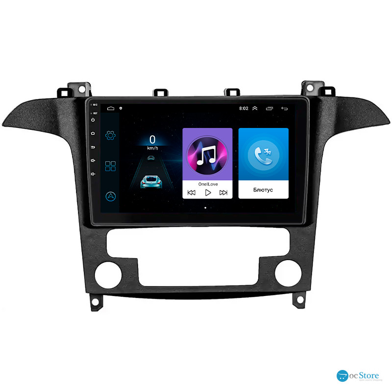 Штатная магнитола Lesko для Ford S-MAX I Рестайлинг 2010-2015 экран 9" 1/16Gb Wi-Fi GPS Base