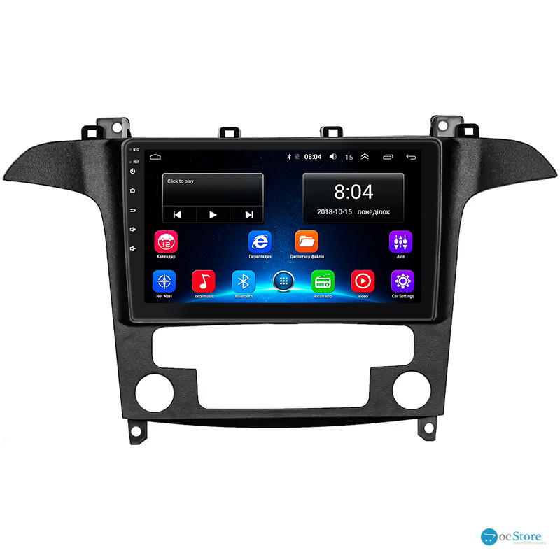 Штатная магнитола Lesko для Ford S-MAX I Рестайлинг 2010-2015 экран 9" 2/32Gb Wi-Fi GPS Base
