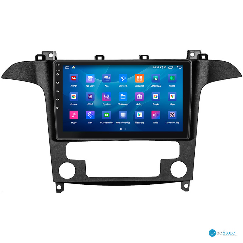Штатная магнитола Lesko для Ford S-MAX I Рестайлинг 2010-2015 экран 9" 2/32Gb CarPlay 4G Wi-Fi GPS Prime