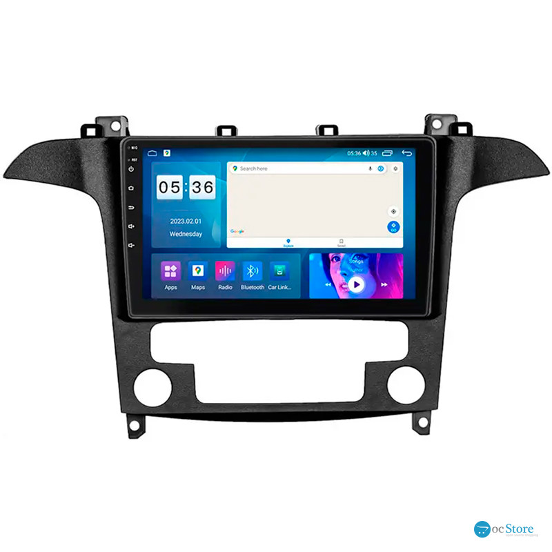 Штатная магнитола Lesko для Ford S-MAX I Рестайлинг 2010-2015 экран 9" 4/64Gb CarPlay 4G Wi-Fi GPS Prime