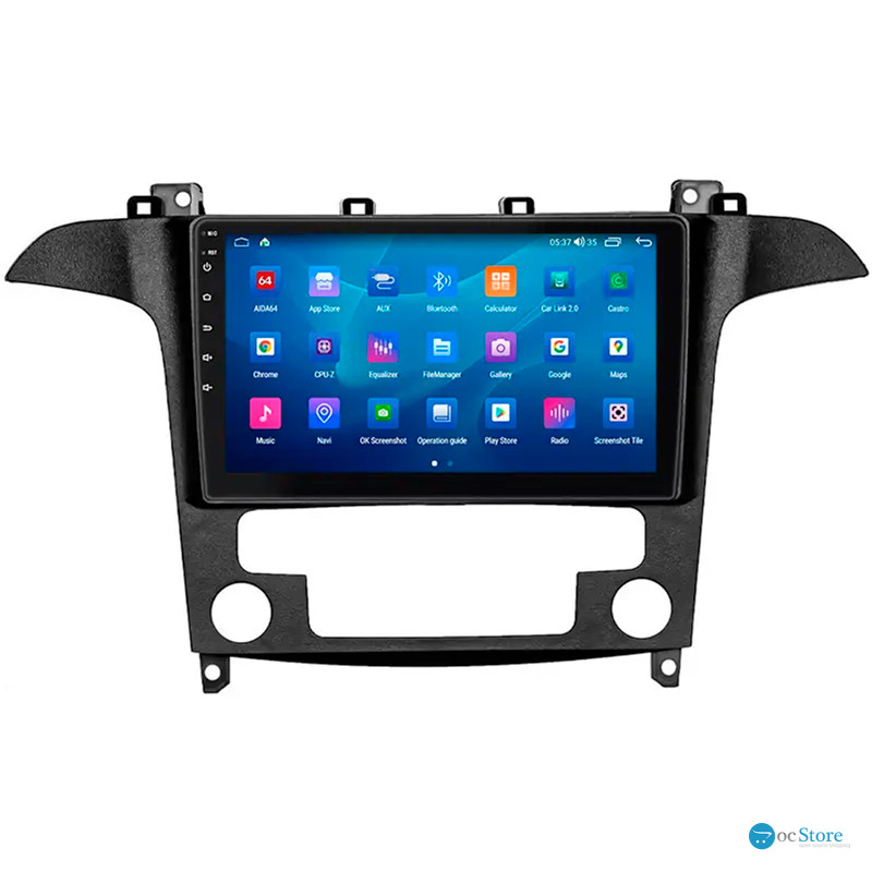 Штатная магнитола Lesko для Ford S-MAX I Рестайлинг 2010-2015 экран 9" 4/64Gb CarPlay 4G Wi-Fi GPS Prime