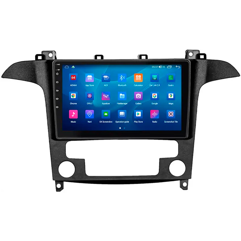 Штатная магнитола Lesko для Ford S-MAX I Рестайлинг 2010-2015 экран 9" 4/64Gb CarPlay 4G Wi-Fi GPS Prime