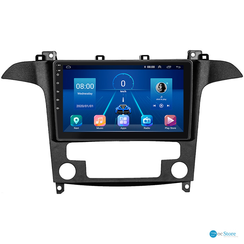 Штатная магнитола Lesko для Ford S-MAX I Рестайлинг 2010-2015 экран 9" 4/64Gb 4G Wi-Fi GPS Top