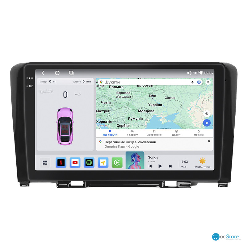 Штатная магнитола Lesko для Great Wall Hover H6  2011-2017 экран 9" 4/64 QLED CarPlay 4G Wi-Fi GPS 360 Prime