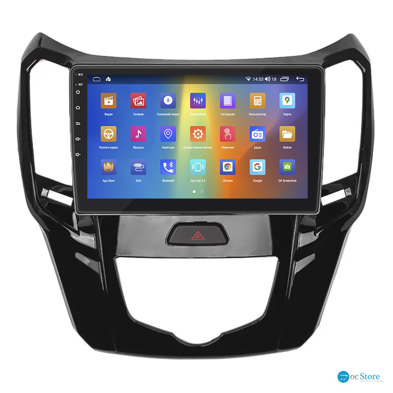Штатная магнитола Lesko для Great Wall Hover M4  2012-2017 экран 9" 2/32Gb CarPlay 4G Wi-Fi GPS Prime