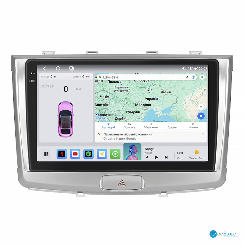 Штатная магнитола Lesko для Haval H6  2014-2020 экран 10" 4/64 QLED CarPlay 4G Wi-Fi GPS 360 Prime