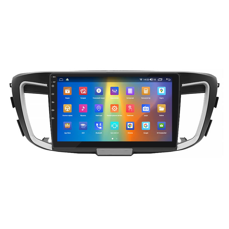 Штатная магнитола Lesko для Honda Accord IX 2012-2015 экран 10" 2/32Gb CarPlay 4G Wi-Fi GPS Prime