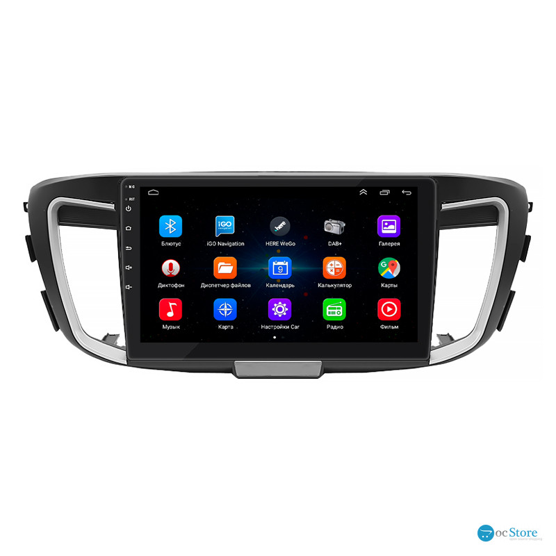 Штатная магнитола Lesko для Honda Accord IX Рестайлинг 2015-2019 экран 10" 1/16Gb Wi-Fi GPS Base