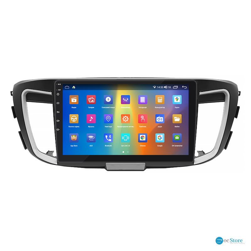 Штатная магнитола Lesko для Honda Accord IX Рестайлинг 2015-2019 экран 10" 2/32Gb CarPlay 4G Wi-Fi GPS Prime