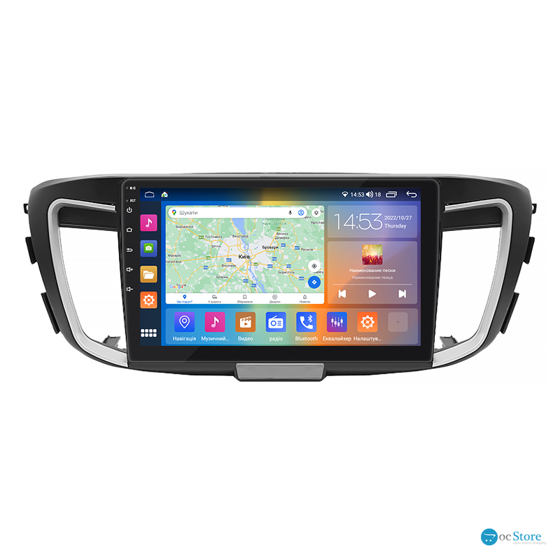 Штатная магнитола Lesko для Honda Accord IX Рестайлинг 2015-2019 экран 10" 4/64Gb CarPlay 4G Wi-Fi GPS Prime