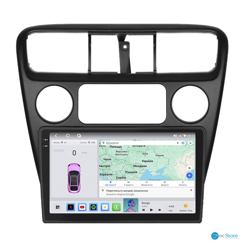 Штатная магнитола Lesko для Honda Accord VI 1997-2002 экран 9" 4/64 QLED CarPlay 4G Wi-Fi GPS 360 Prime