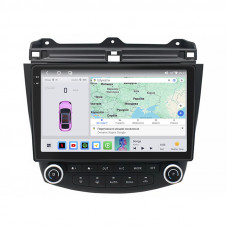 Штатная магнитола Lesko для Honda Accord VII 2002-2006 экран 10" 4/64 QLED CarPlay 4G Wi-Fi GPS 360 Prime