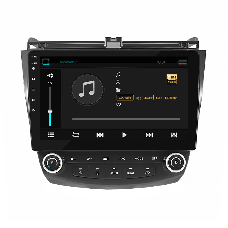 Штатная магнитола Lesko для Honda Accord VII Рестайлинг 2005-2008 экран 10" 2/32Gb 4G Wi-Fi GPS Top