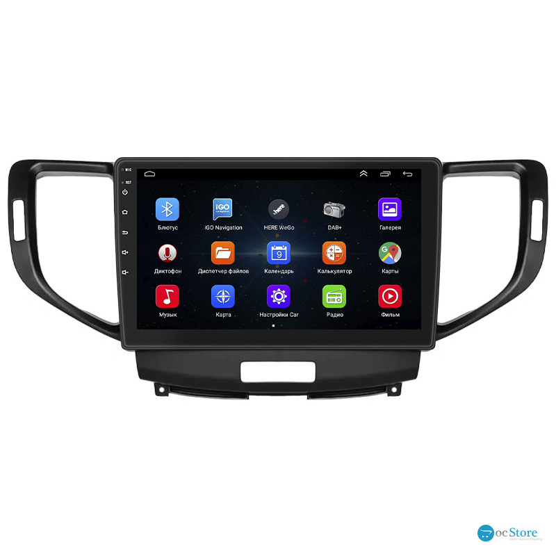 Штатная магнитола Lesko для Honda Accord VIII 2007-2011 экран 9" 1/16Gb Wi-Fi GPS Base