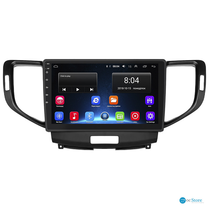 Штатная магнитола Lesko для Honda Accord VIII 2007-2011 экран 9" 2/32Gb Wi-Fi GPS Base