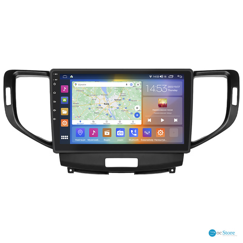 Штатная магнитола Lesko для Honda Accord VIII 2007-2011 экран 9" 2/32Gb CarPlay 4G Wi-Fi GPS Prime