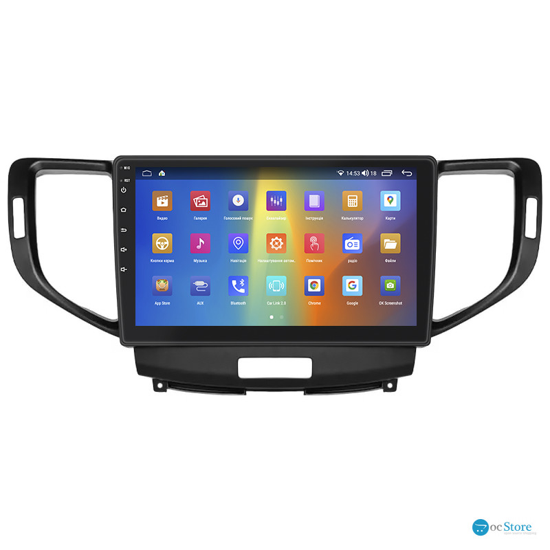 Штатная магнитола Lesko для Honda Accord VIII 2007-2011 экран 9" 2/32Gb CarPlay 4G Wi-Fi GPS Prime