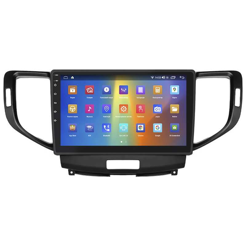 Штатная магнитола Lesko для Honda Accord VIII 2007-2011 экран 9" 2/32Gb CarPlay 4G Wi-Fi GPS Prime