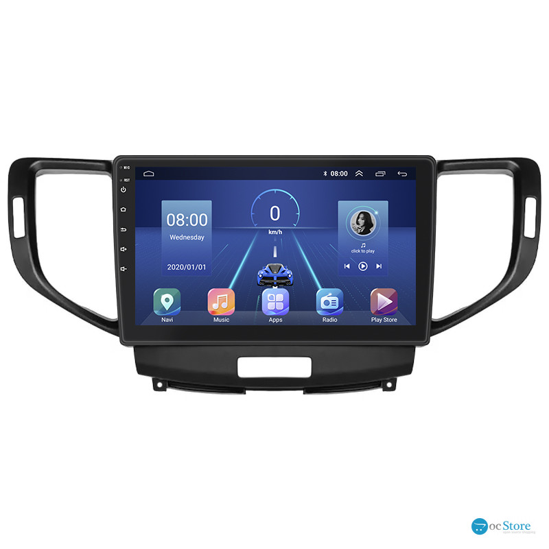 Штатная магнитола Lesko для Honda Accord VIII 2007-2011 экран 9" 6/128Gb 4G Wi-Fi GPS Top