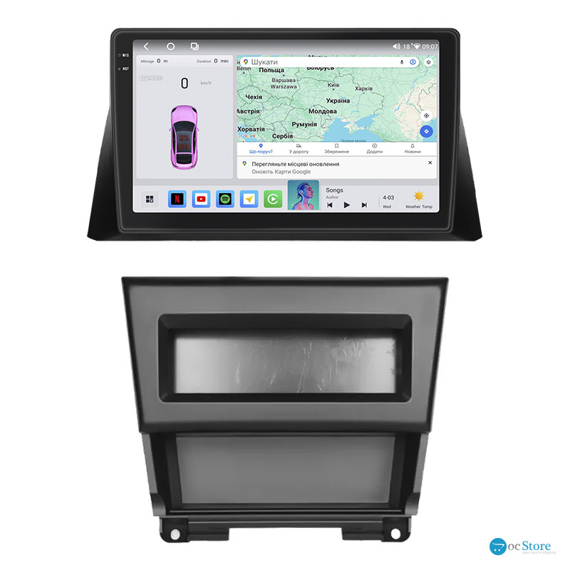 Штатная магнитола Lesko для Honda Accord VIII Рестайлинг 2011-2015 экран 10" 4/64 QLED CarPlay 4G Wi-Fi GPS 360 Prime
