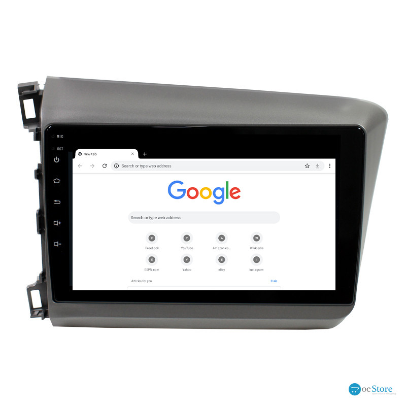 Штатная магнитола Lesko для Honda Civic IX 2011-2015 экран 9" 2/32Gb Wi-Fi GPS Base