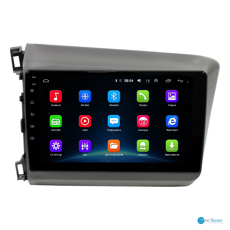Штатная магнитола Lesko для Honda Civic IX 2011-2015 экран 9" 2/32Gb Wi-Fi GPS Base