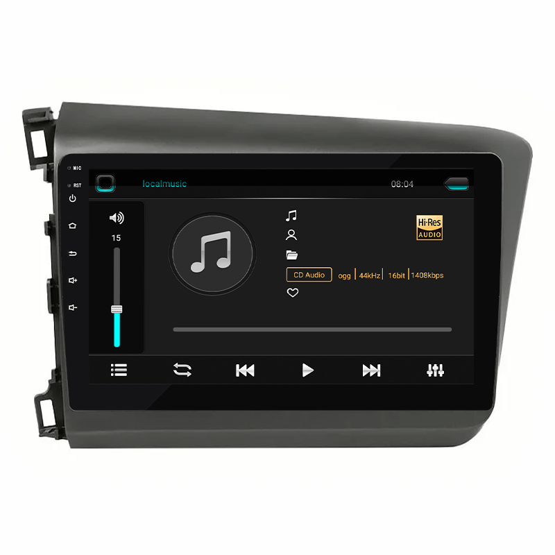 Штатная магнитола Lesko для Honda Civic IX 2011-2015 экран 9" 2/32Gb 4G Wi-Fi GPS Top