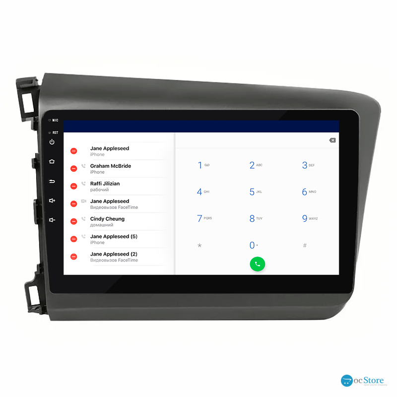 Штатная магнитола Lesko для Honda Civic IX 2011-2015 экран 9" 2/32Gb 4G Wi-Fi GPS Top