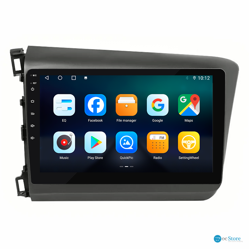 Штатная магнитола Lesko для Honda Civic IX 2011-2015 экран 9" 4/64Gb 4G Wi-Fi GPS Top